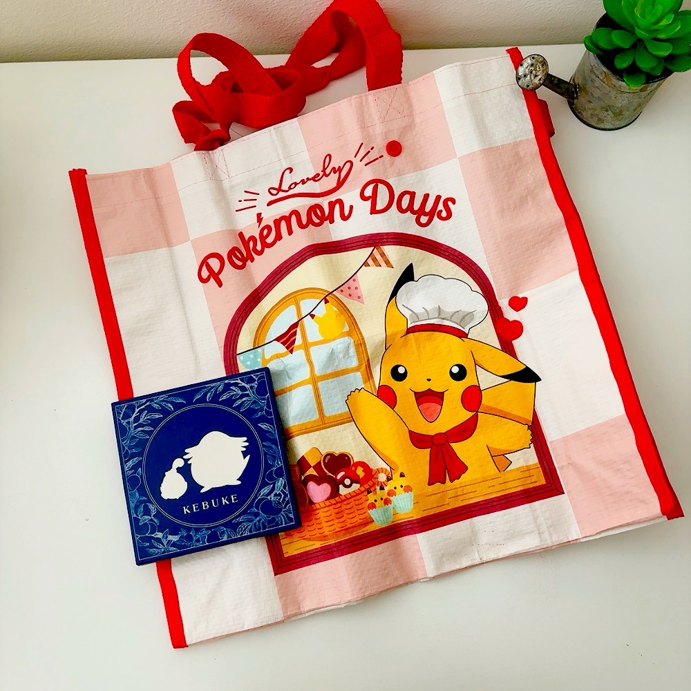Pokémon pikachu foldable shopping bag & blissy cup coaster